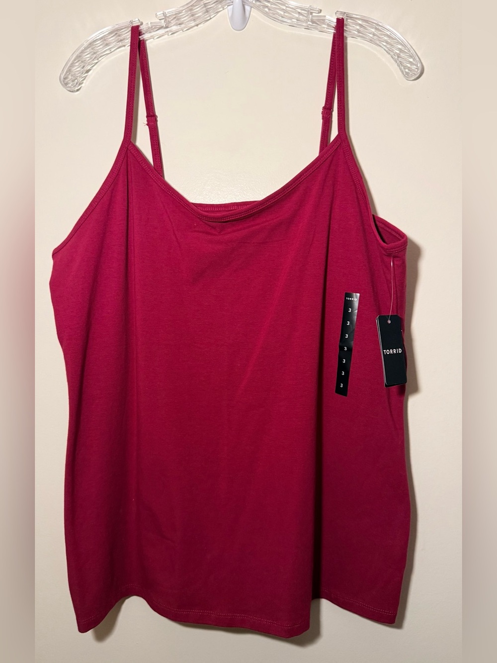 NWT Torrid deep raspberry adjustable strap camisole Size:3 (22-24)